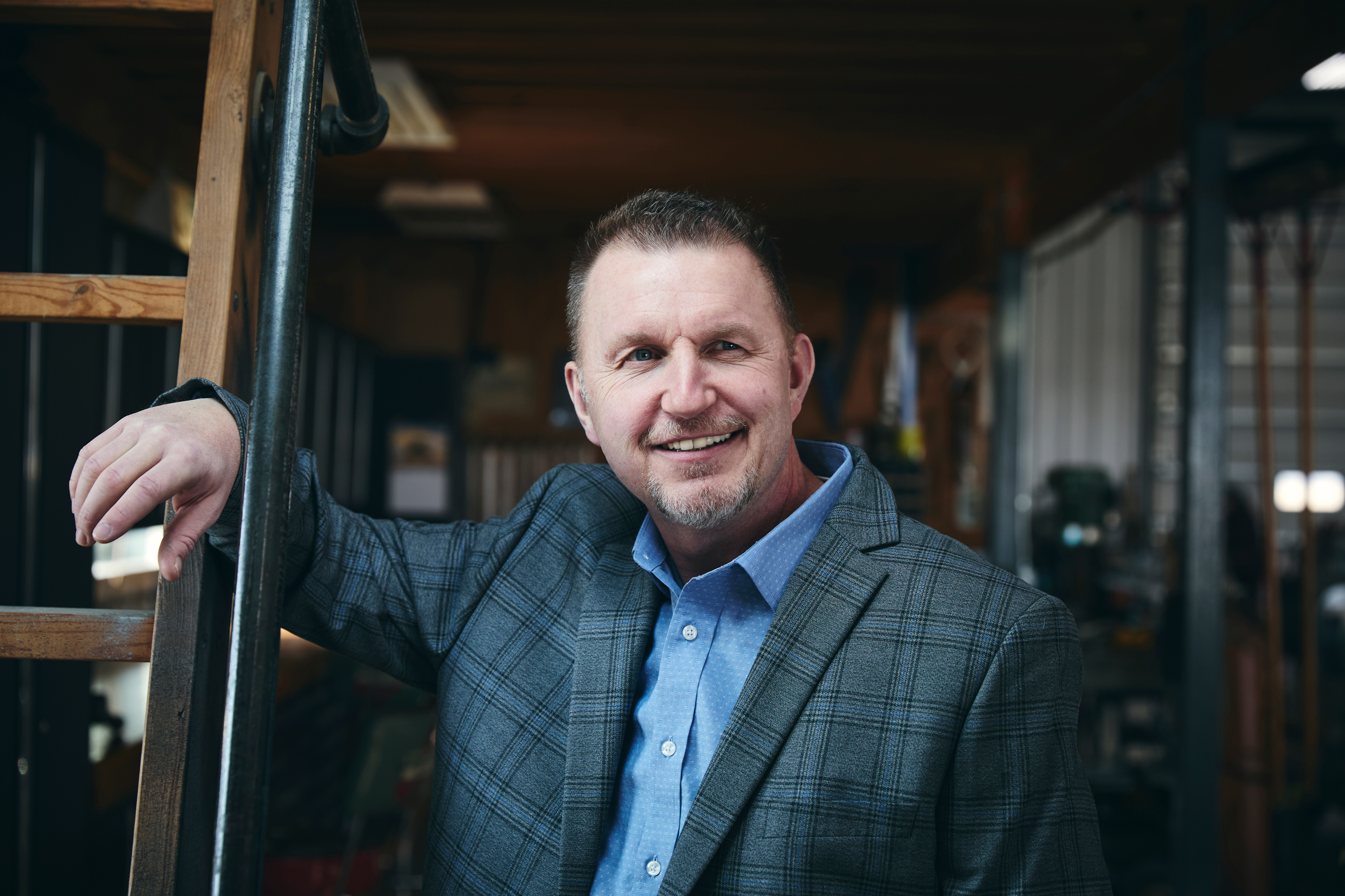 Robert Cummer in an industrial interior